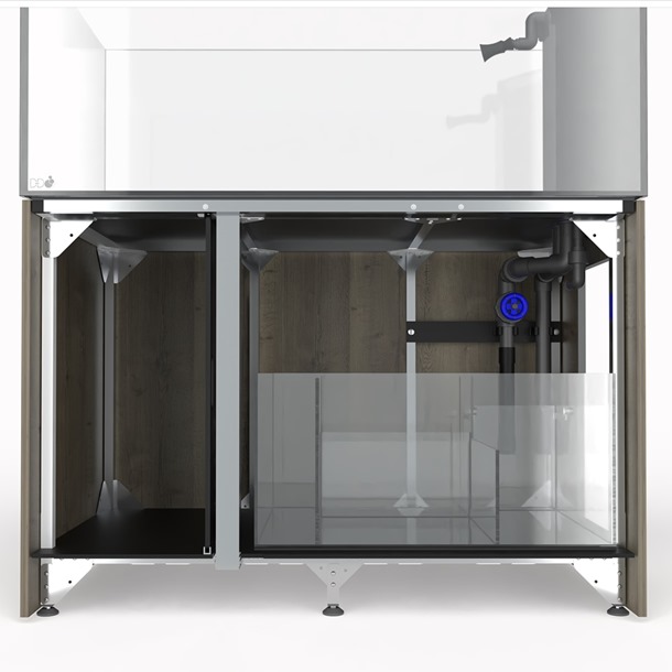 D-D Aqua-Pro Reef 1350 Peninsula – 561L Aquarium & AquaFrame Cabinet
