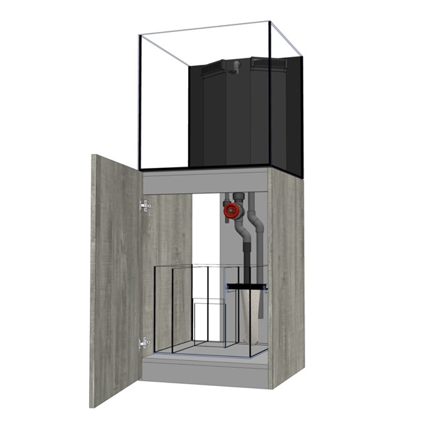 D-D Aqua-Pro Reef 600 Cube – 212L Marine Aquarium & Cabinet