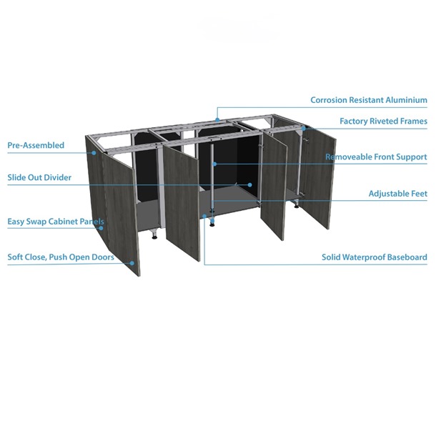 D-D Aqua-Pro Reef 2100 AquaFrame – 881L Marine Aquarium & Cabinet