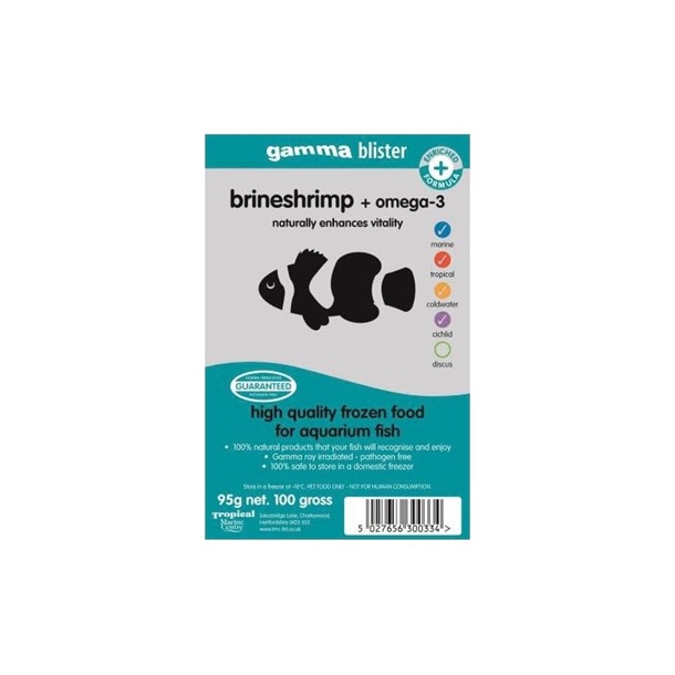 Gamma Brineshrimp + Omega 3 Blister Pack 100g