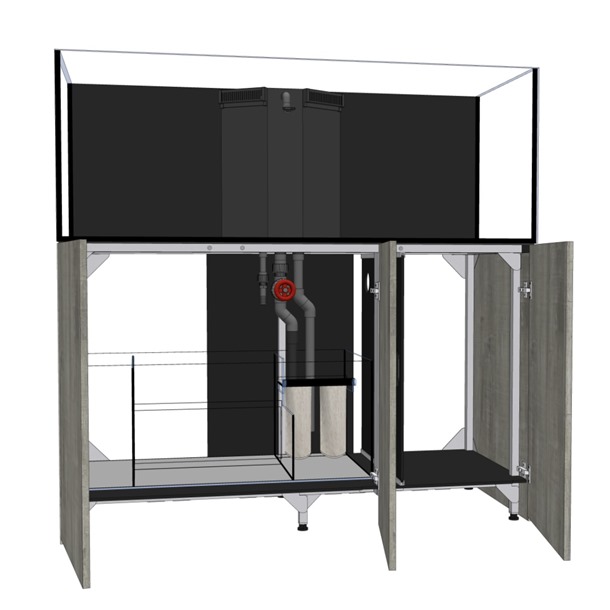 D-D Aqua-Pro Reef 1500 AquaFrame – 485L Marine Aquarium & Aluminium Cabinet