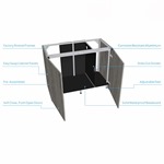 D-D Aqua-Pro Reef 1500 AquaFrame – 485L Marine Aquarium & Aluminium Cabinet